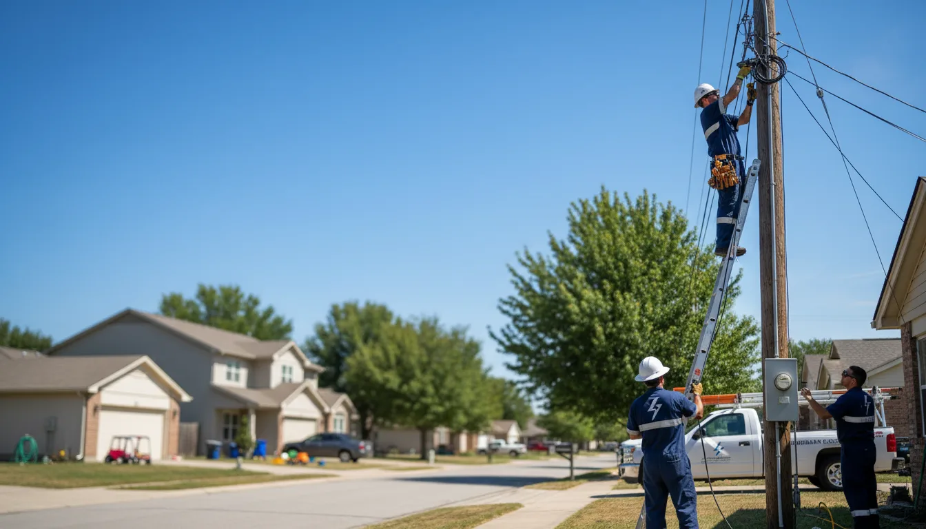 Residential electrician providing installation services in Woodson, TX